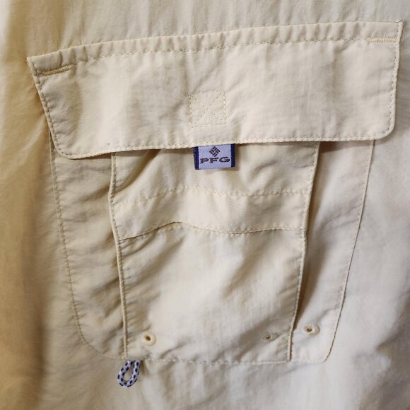 Columbia PFG Omni-Shade Fishing Shirt - Yellow - Fits L/XL - Picture 3 of 7